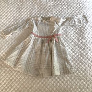 Hope and Henry Glen Plaid Dress Ruffle Neck Dress